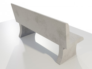 Concrete Bench 3D Model