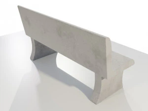 Concrete Bench 3D Model