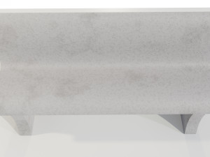 Concrete Bench 3D Model