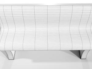Concrete Bench 3D Model