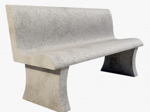 Concrete Bench 3D Model