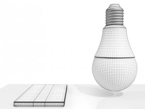 RGB Light bulb with Remote control 3D मॉडल