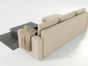 Couch and Coffee Table 3D Model