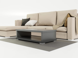 Couch and Coffee Table 3Dモデル