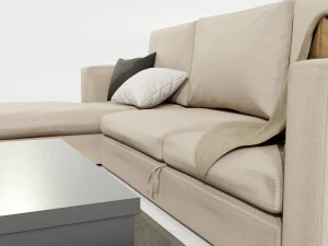 Couch and Coffee Table 3D Model