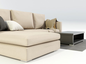 Couch and Coffee Table 3Dモデル