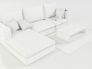 Couch and Coffee Table 3Dモデル