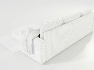 Couch and Coffee Table 3D Model