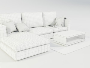 Couch and Coffee Table 3Dモデル