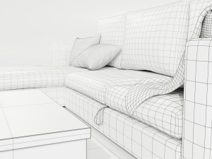 Couch and Coffee Table 3Dモデル