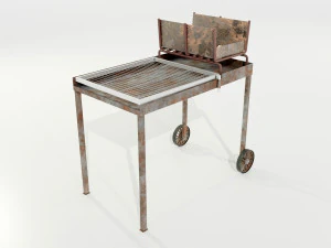 Wood-burning Barbecue 3D Model