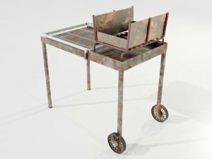 Wood-burning Barbecue 3D Model
