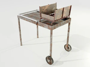 Wood-burning Barbecue 3D Model