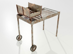 Wood-burning Barbecue 3D Model