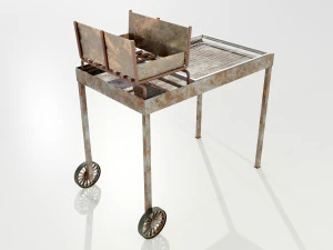 Wood-burning Barbecue 3D Model