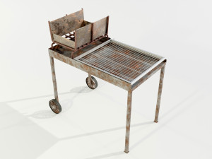 Wood-burning Barbecue 3D Model