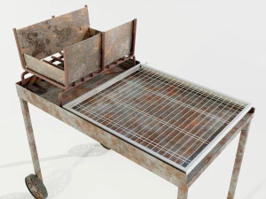 Wood-burning Barbecue 3D Model