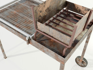 Wood-burning Barbecue 3D Model