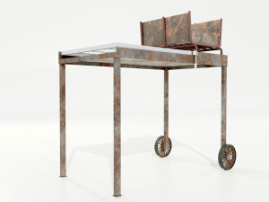 Wood-burning Barbecue 3D Model
