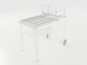 Wood-burning Barbecue 3D Model