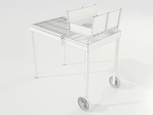 Wood-burning Barbecue 3D Model