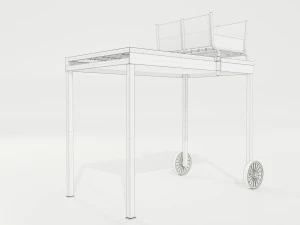 Wood-burning Barbecue 3D Model