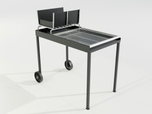 Wood-burning Barbecue 2 3D Model