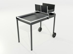 Wood-burning Barbecue 2 3D Model