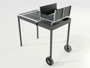 Wood-burning Barbecue 2 3D Model