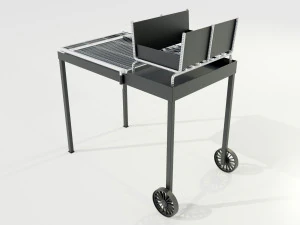 Wood-burning Barbecue 2 3D Model