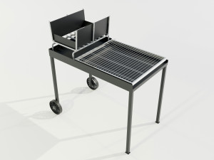 Wood-burning Barbecue 2 3D Model