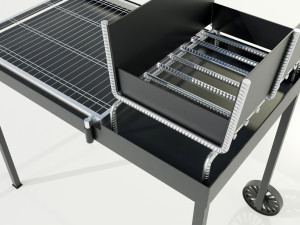 Wood-burning Barbecue 2 3D Model