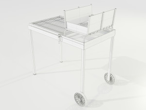 Wood-burning Barbecue 2 3D Model