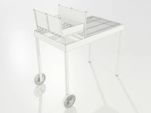 Wood-burning Barbecue 2 3D Model