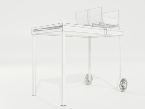 Wood-burning Barbecue 2 3D Model