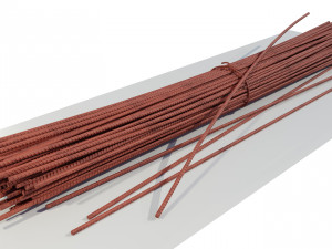 Rusty Concrete Reinforcing Bar 3D मॉडल