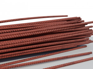 Rusty Concrete Reinforcing Bar 3D मॉडल