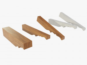 Wooden and concrete rafters 3D Model