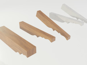 Wooden and concrete rafters Model 3D