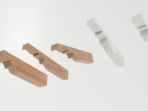 Wooden and concrete rafters Model 3D