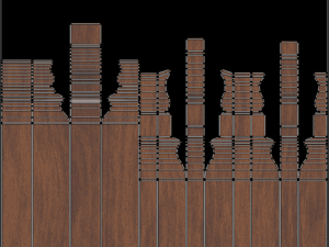 Wooden and concrete rafters Model 3D