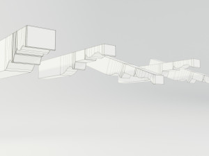 Wooden and concrete rafters Model 3D