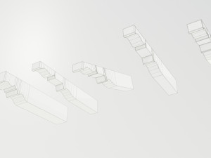 Wooden and concrete rafters Model 3D