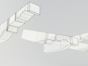 Wooden and concrete rafters Model 3D