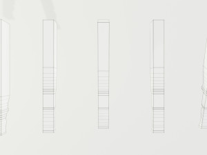 Wooden and concrete rafters Model 3D