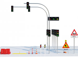 Italian Traffic Signs Collection 3D मॉडल