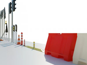 Cole&ccedil;&atilde;o de sinais de tr&acirc;nsito italianos Modelo 3D