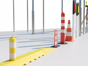 Cole&ccedil;&atilde;o de sinais de tr&acirc;nsito italianos Modelo 3D