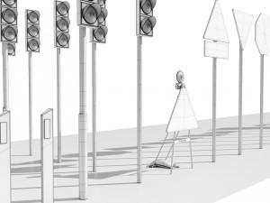 Italian Traffic Signs Collection 3D मॉडल