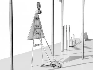 Cole&ccedil;&atilde;o de sinais de tr&acirc;nsito italianos Modelo 3D